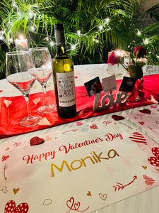 Valentines Day Personalized Dinner Setup 
