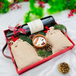 Load image into Gallery viewer, christmas wine tray hamper

