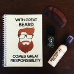 Load image into Gallery viewer, mens beard themed customised notebook

