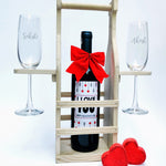 Load image into Gallery viewer, Personalized wine label for valentines day
