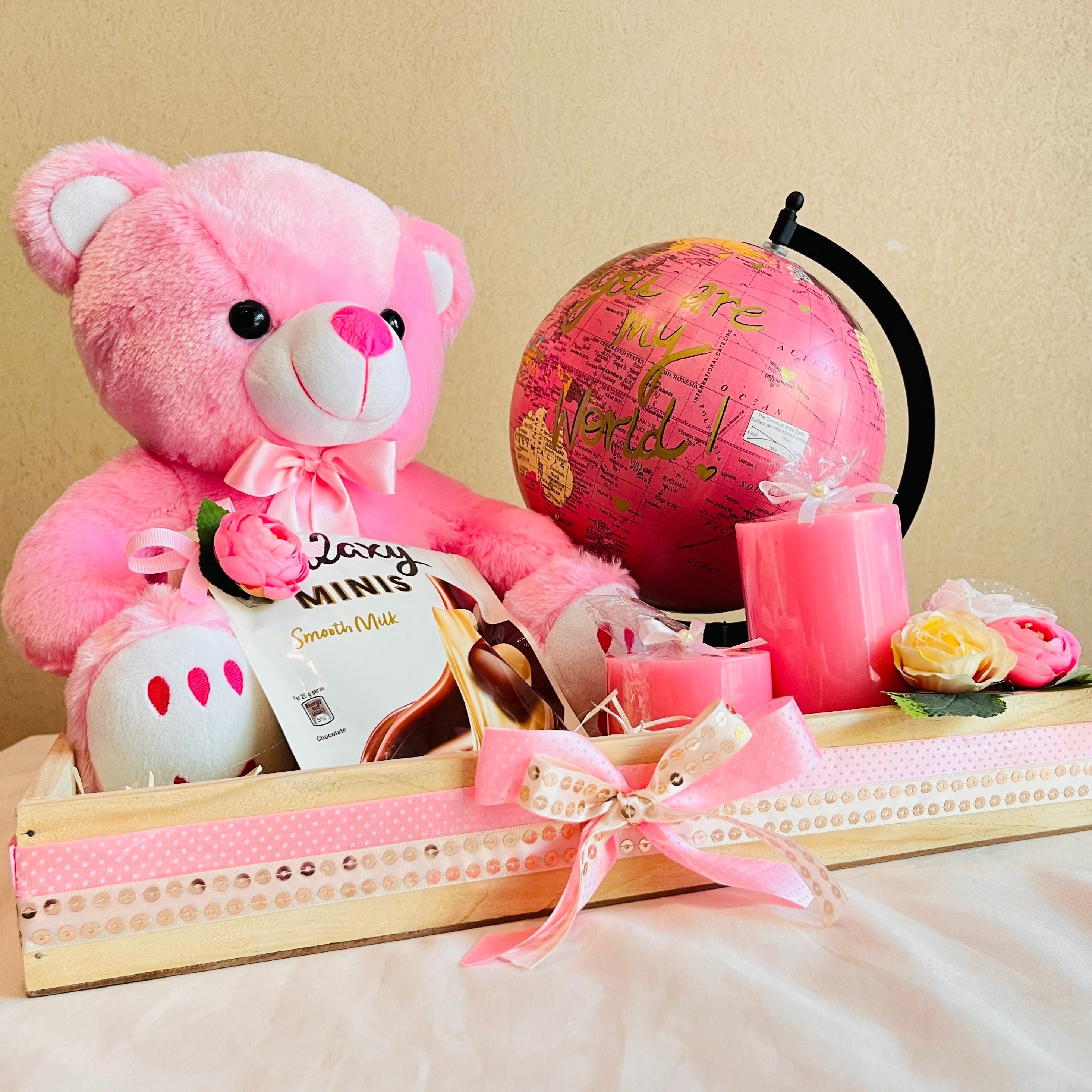 You Are My World Hamper for anniversary and valentines