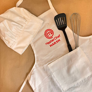 personalised apron and cap for fathers day gift