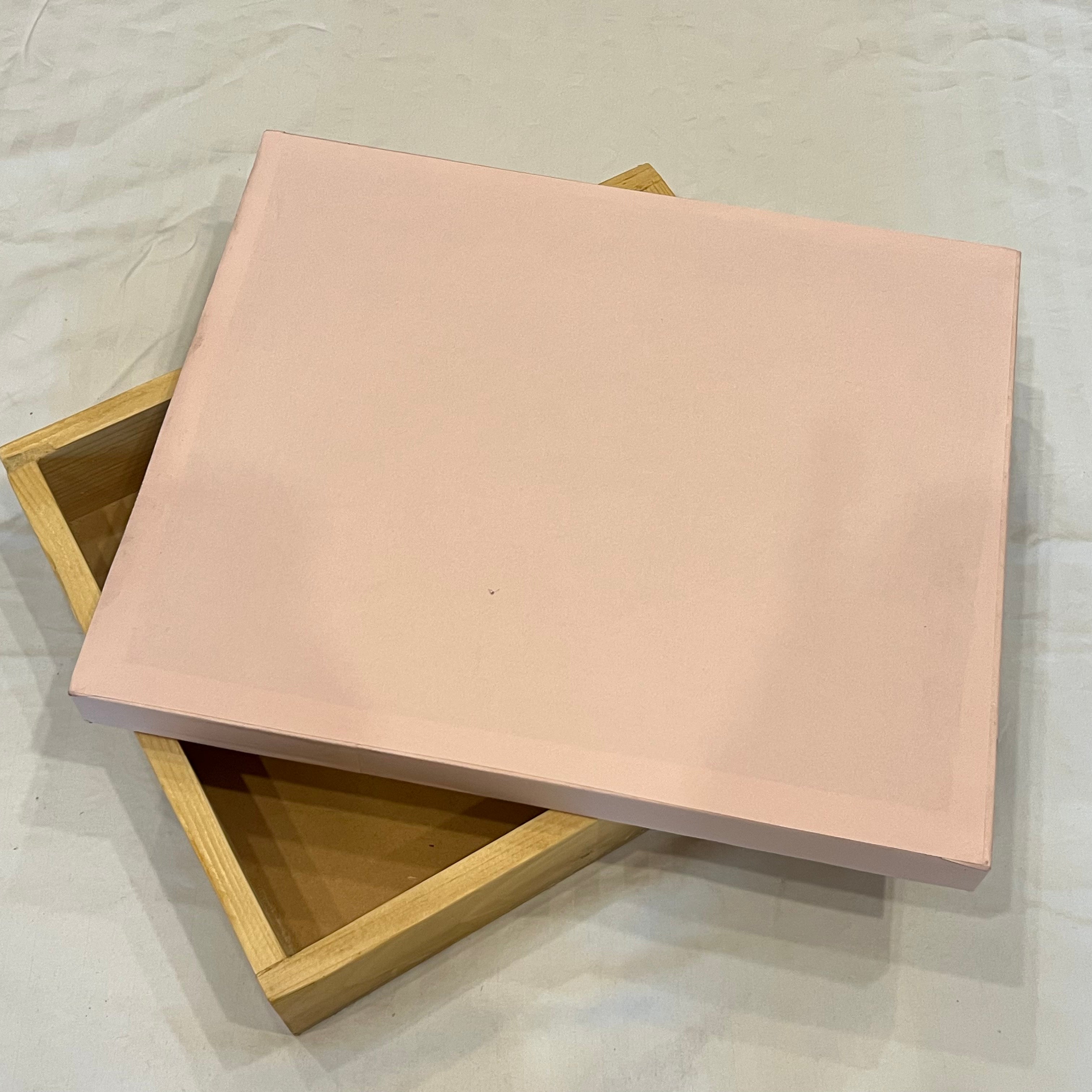 Pine Box with Pink Lid