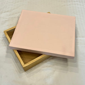 Pine Box with Pink Lid