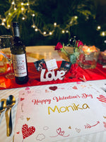 Load image into Gallery viewer, Valentines Day Personalized Dinner Setup for love birds
