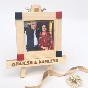 wooden frame with easel personalized gift for couples