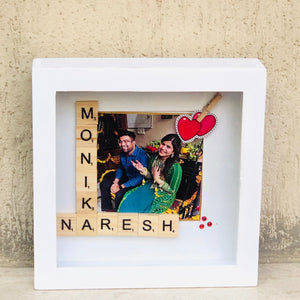 personalised scrabble frame for couples