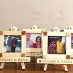 Load image into Gallery viewer, wooden frame with easel personalized gift for couples
