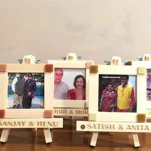 wooden frame with easel personalized gift for couples