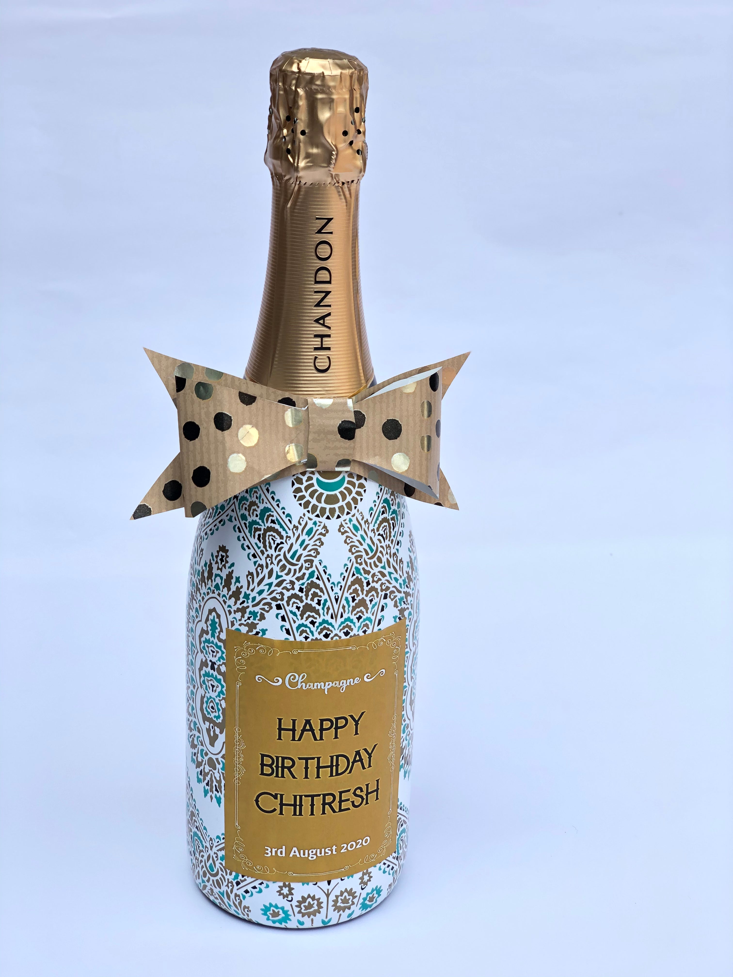 birthdays gift personalised wine label