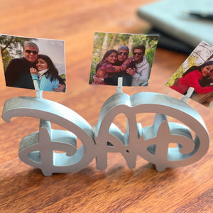Wooden Stand with Pics for fathers day