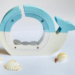 Load image into Gallery viewer, whale design nautical piggy bank 
