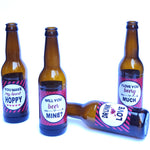 Load image into Gallery viewer, personalised beer label for valentines day
