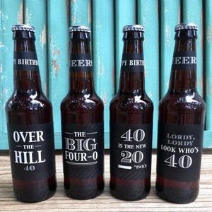 personalised beer label for 40th bday