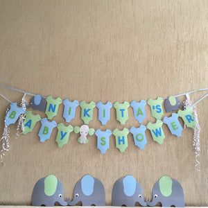 personalised banner to welcome baby