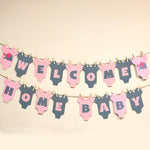 Load image into Gallery viewer, personalised banner to welcome baby
