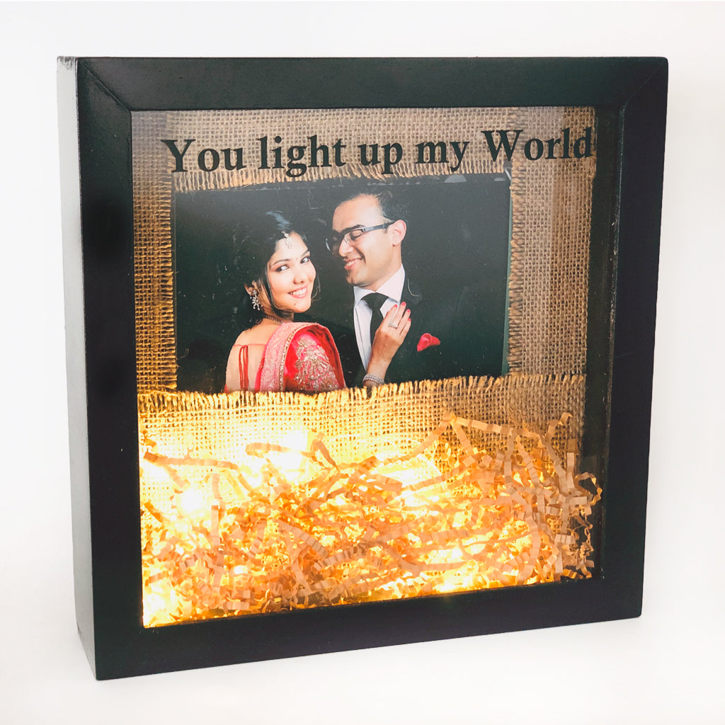 fairy light frame gift for couples