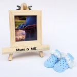 Load image into Gallery viewer, wooden frame with easel personalised baby shower gift for mom to be 
