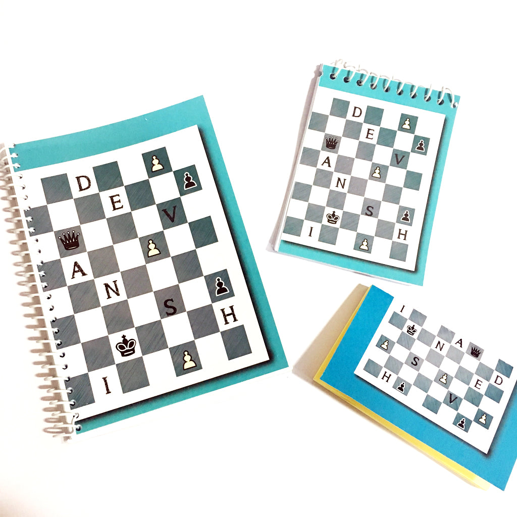 chess themed customised notebook