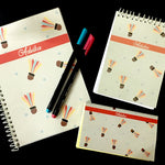 Load image into Gallery viewer, badminton themed customised notebook
