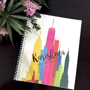 new york themed customised notebook