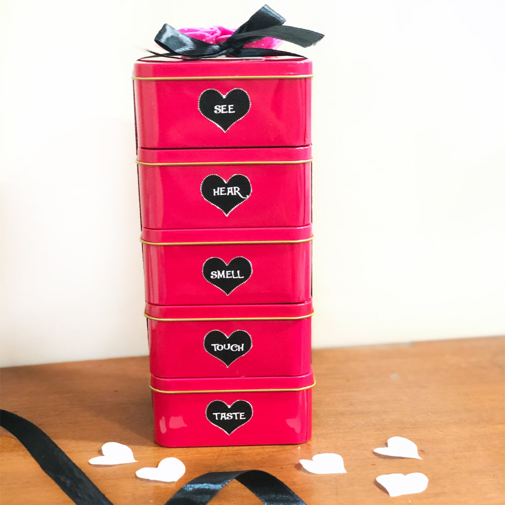 five senses box gift for couples