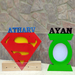 personalised superheroes nameplate for kids